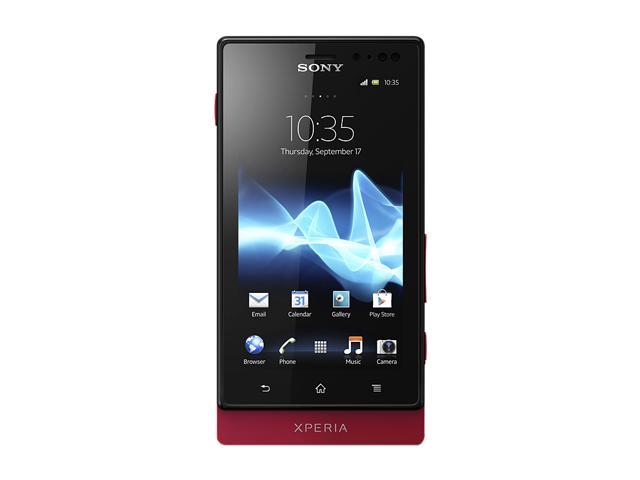 Sony Xperia Sola Unlocked GSM Android Smart Phone w/ Dual Core / NFC / Micro SIM / 5MP 3.7" Red 8 GB (5 GB user available), 512 MB RAM