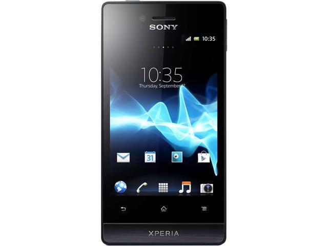 Sony Xperia miro ST23a Unlocked Cell Phone 3.5" Black 4 GB storage (2 GB user available), 512 MB RAM