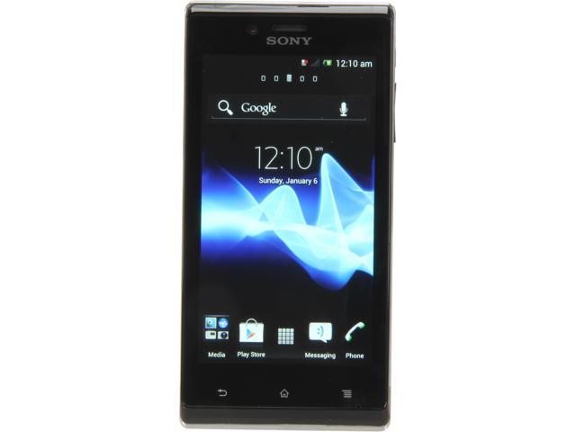 Sony Xperia J ST26a Android 4.0 Touch Screen 5.0 MP Camera Unlocked GSM Smart Phone 4.0" Black 4 GB (2 GB user available), 512 MB RAM