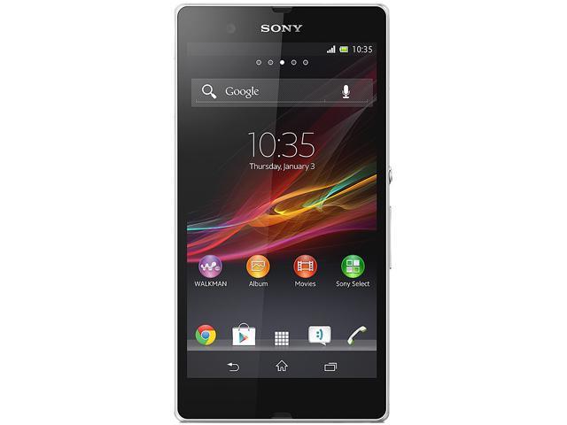 Sony Xperia Z C6602 HSPA+ White 4G Quad-Core 1.5GHz 16GB Unlocked Water Resistance Cell Phone U.S. Warranty