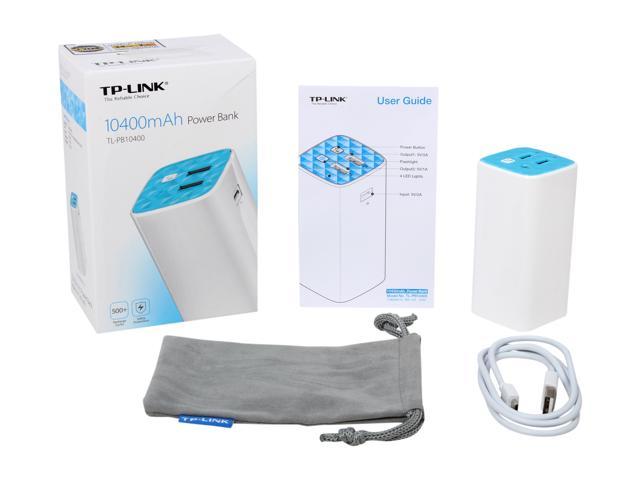 TP-Link 10400 mAh, USB Port, Power US/Canada Warranty, White (TL-PB10400) -