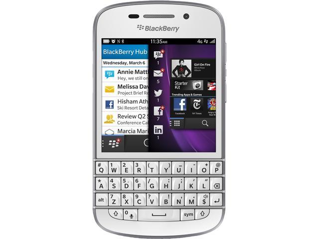 BlackBerry Q10 4G LTE 16GB Unlocked Cell Phone 3.1" White 16GB 2GB RAM