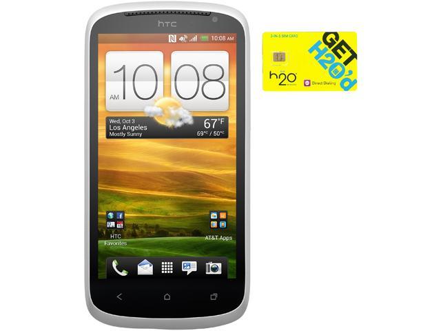 HTC One VX White 8GB AT&T 4G LTE GSM Android Cell Phone + H2O $50 SIM Card