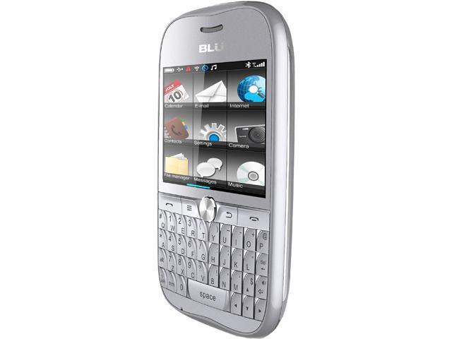 Blu Deco Pro Q360 Touch Screen QWERTY Keyboard Wi-Fi 3.2 MP Camera Bluetooth Dual-SIM Unlocked GSM Cell Phone 2.6" Silver 1 GB ROM, 256 MB RAM