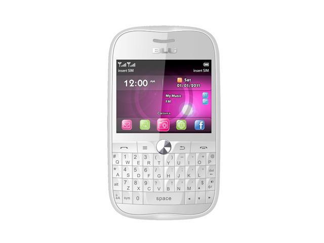 Blu Deco Pro Q360 Touch Screen QWERTY Keyboard Wi-Fi 3.2 MP Camera Bluetooth Dual-SIM Unlocked GSM Cell Phone 2.6" White 1 GB ROM, 256 MB RAM
