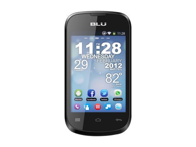 BLU Dash 3.5 Black 3G Unlocked Dual SIM Phone w/ 1GHz Processor, Android 2.3 / 3G HSDPA / High Resolution LCD / Wi-Fi / GPS