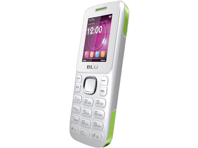 Blu Zoey T176 Unlocked GSM Dual-SIM Cell Phone 1.8" White/Green 32 MB ROM, 24 MB RAM