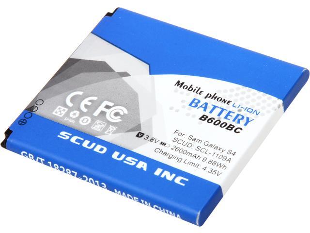SCUD 2600mAh Mobile Phone Li-ion internal replacement extended Battery for Samsung Galaxy S4, I9500, I9505, M919 (T-Mobile), I545 (Verizon), I337 (AT&T), L720 (Sprint), R970 (U.S. Cellular/MetroPCS)