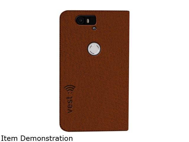Vest Brown Anti-Radiation Wallet Case Huawei Nexus 6P vst115084