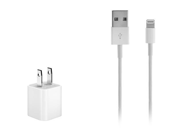 Apple AP-MD818+AP-A1385 White 5W USB Power Adapter + Lightning to USB ...