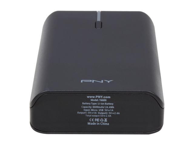 PNY T6600 (P-B-6600-12-K01-RB) 6600mAh 1/2.4 Amp PowerPack