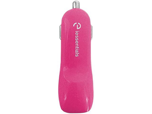 DigiPower - iEssentials - 2.4amp Dual USB Car Charger - Pink