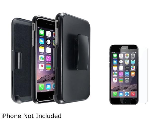 1X Hybird Case with Stand compatible with Apple iPhone 6 Plus 5.5, Gray Skin/ Black Hard Note: Only compatible with Apple iPhone 6 Plus Keep your cell phone protected in style with this dual-layered