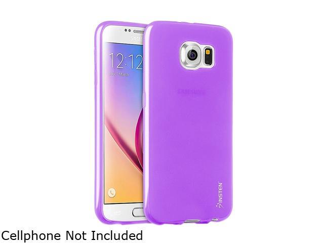 Insten Purple Frosted TPU Rubber Candy Skin Case for Samsung Galaxy S6 2076385