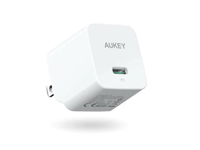 AUKEY USB-C Mini Wall Charger 20W Fast Charger - White - Newegg.com