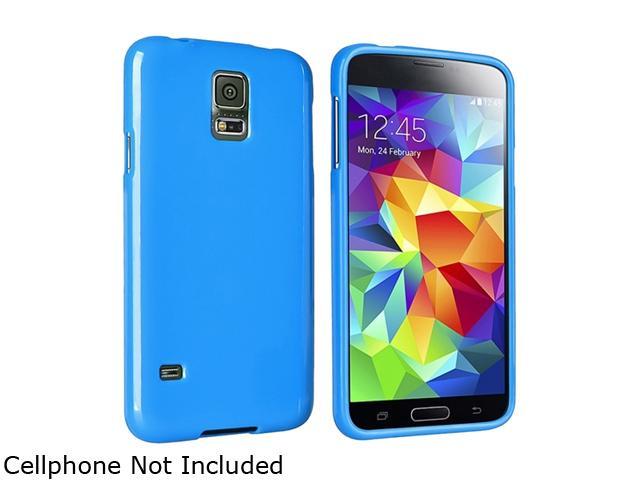 Insten Sky Blue Jelly TPU Gel Rubber Case Cover for Samsung Galaxy S5 SV 1830418