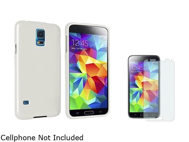 Insten Clear Jelly TPU Rubber Case with Colorful Diamond LCD Screen Protector for Samsung Galaxy S5 / SV 1841970