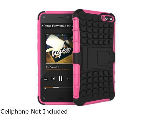 GearIT Pink Heavy Duty Armor Hybrid Rugged Stand Case for Amazon Fire Phone GFIREMP47HYD9PI