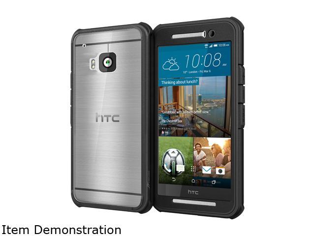 rooCASE Granite Black Glacier Tough Hybrid PC TPU Rugged Case for HTC One M9 (2015) RC-HTC-M9-GT-BK