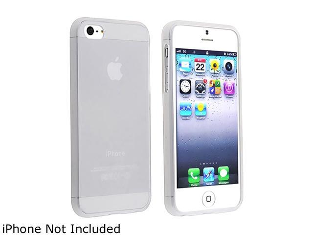 Insten Frost White TPU Case + White Stylus Pen compatible with Apple iPhone 5 1299714