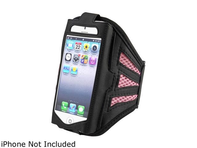 Insten Black/Pink Deluxe ArmBand compatible with Apple iPhone 5 / 5C / 5S 1401121