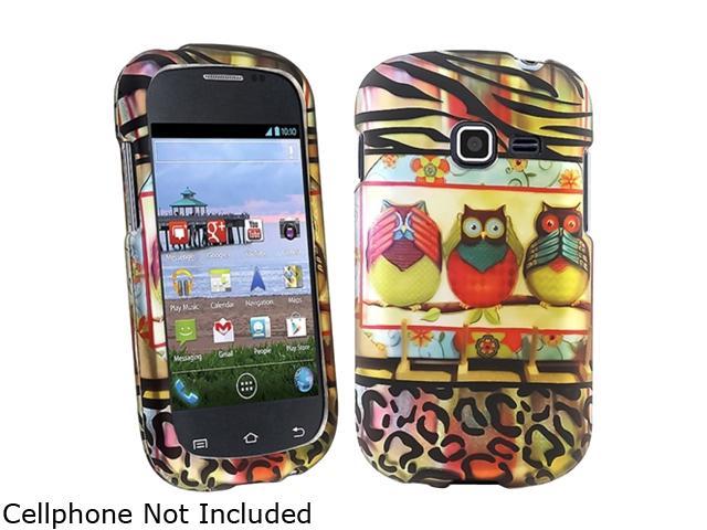 Insten Multiple 3 Owls Clip-on Rubber Coated Case Compatible with Samsung Galaxy Centura S738C 1397509