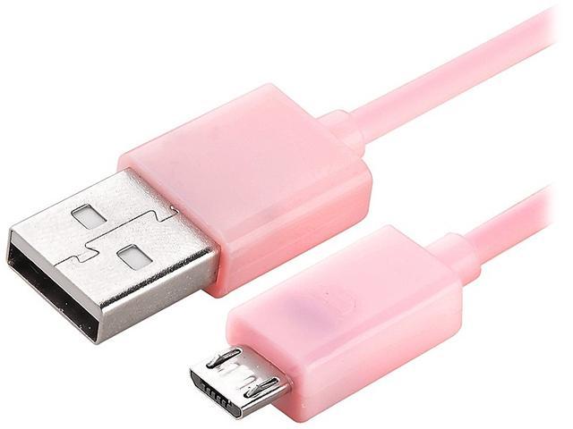 Insten 1668069 Pink 3ft Micro USB 2- in-1 Cable