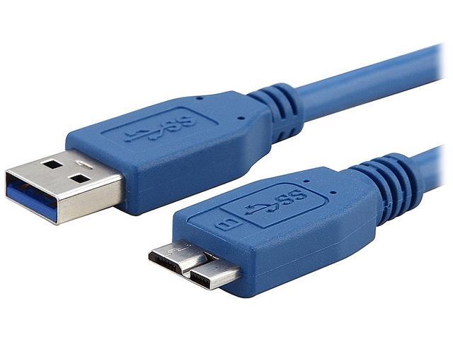 Insten 1830385 Blue Type A to Type B Micro SuperSpeed USB 3.0 Cable M-M