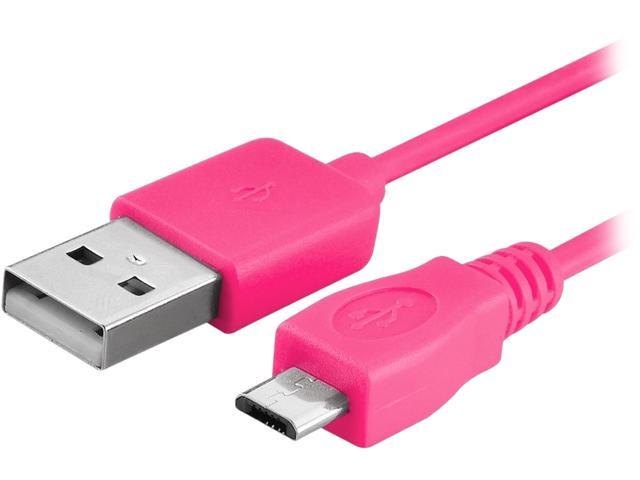 Insten 1856732 Pink Micro USB [2-in-1] Cable For Samsung Galaxy Tab 4 7.0 / 8.0 / 10.1
