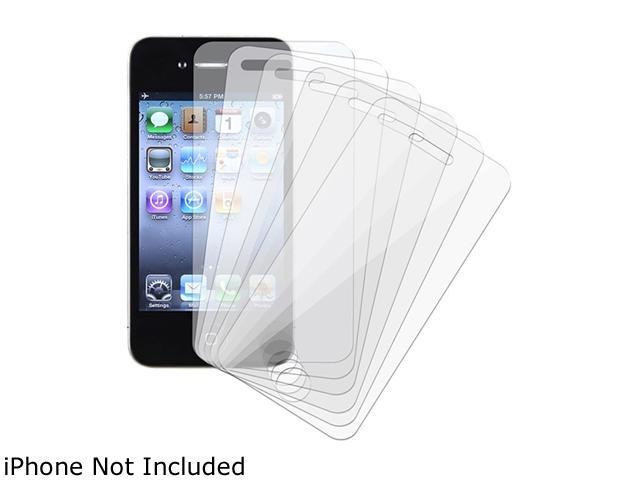 Insten 6-piece Reusable Screen Protector LCD Cover Guard Film Shield Compatible with Apple iPhone 4 AT&T/ Verizon