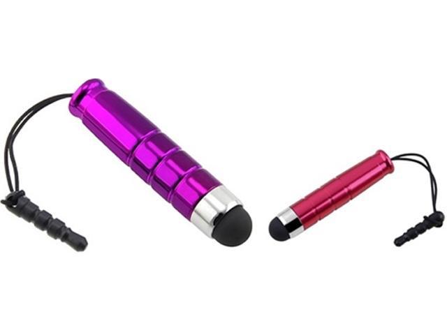 Insten 2x Mini Touch Screen Stylus Pen Purple Red Compatible with Samsung Galaxy SIII S3 S4 i9500