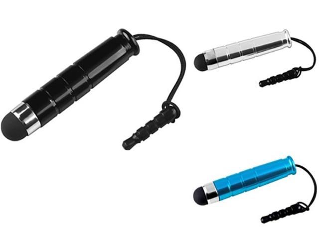 Insten 3 Mini Stylus Pen Black Silver Blue Compatible with Samsung Galaxy SIII S3 i9300 S4 i9500 i717