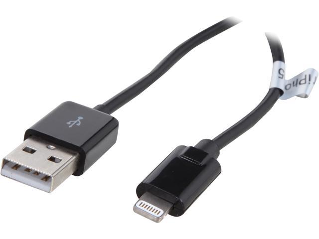 Nippon Labs USB-LI-3BK 3 ft. MFi Certified Black Apple 8-pin Lightning Connector to USB 3ft Cable for Apple iPhone5, iPad4, iPad Mini, iPod Touch 5th Gen, iPod Nano 7th Gen - Charge and Sync Cable 3 ft