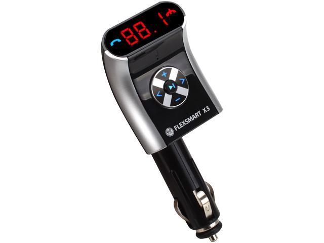 GOgroove FlexSMART X3 Mini Bluetooth FM Transmitter Car Kit w/ Wireless Hands-Free Calling, USB Charging and Audio Playback - Works with Apple iPhone 6s , Samsung S6 Edge, Microsoft Lumia 950 and More