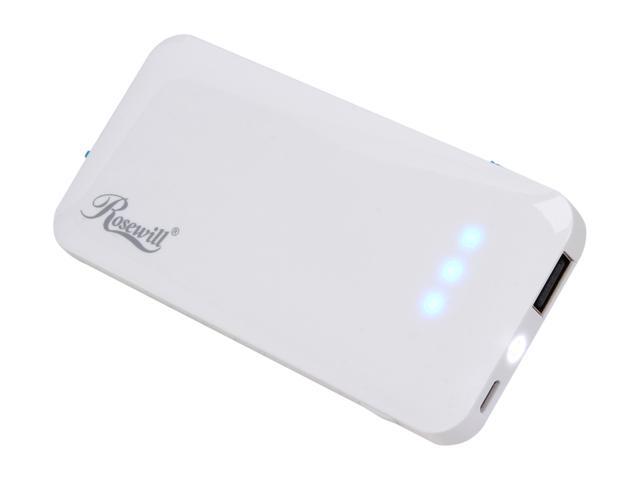 Rosewill RCBR-13001 - White 3500mAh External Backup Battery Charger for Smartphone, iPhone, & iPod
