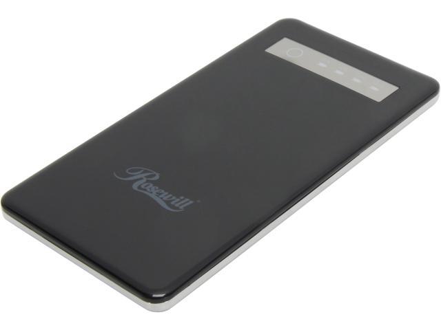 Rosewill RCBR-13010-BK Powerbank - Black, 5000 mAh External Backup Battery Charger for Smartphone, iPhone, & iPod