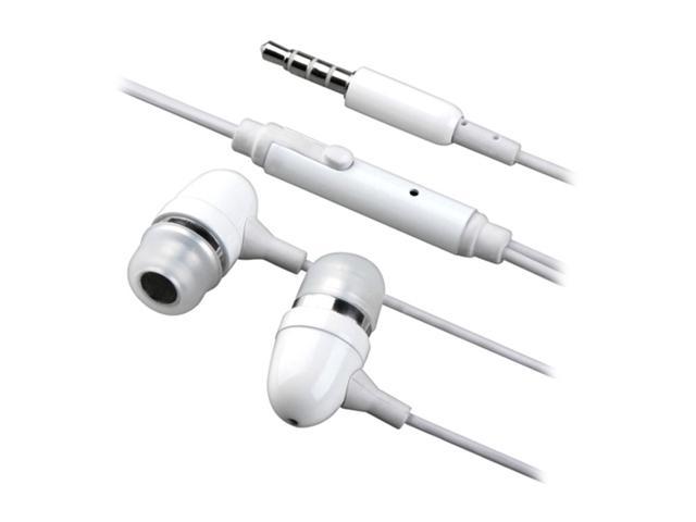 Insten 3.5mm In-Ear Stereo Headset w/ On-off & Mic Compatible with Blackberry Z10, White
