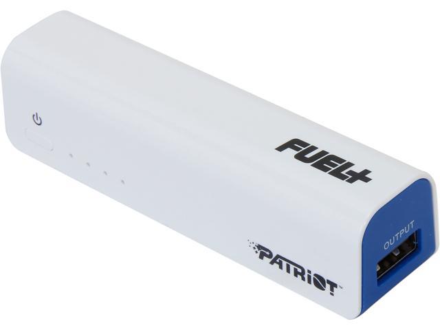 Patriot Fuel+ 3000mAh Power Bank Rechargeable Battery For Smart Phone With 2-Year Warranty In White- PCPB30001