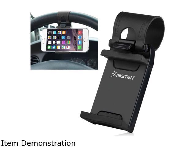Insten Black Car Steering Wheel Clip Mount Holder Cradle Stand For iPhone 6 5 4 Samsung Galaxy S6 S5 HTC One Mobile Phone GPS 2117818