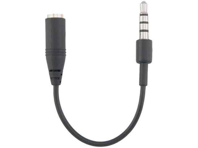 Insten 1044570 Black 3.5mm Male To Female Headphone Adapter For Apple iPhone Recessed Jack