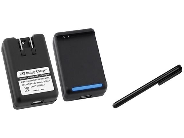 Insten Desktop Battery Charger +Black Touch Screen Stylus Compatible With Samsung Galaxy Note LTE SGH-i717, Galaxy Note N7000