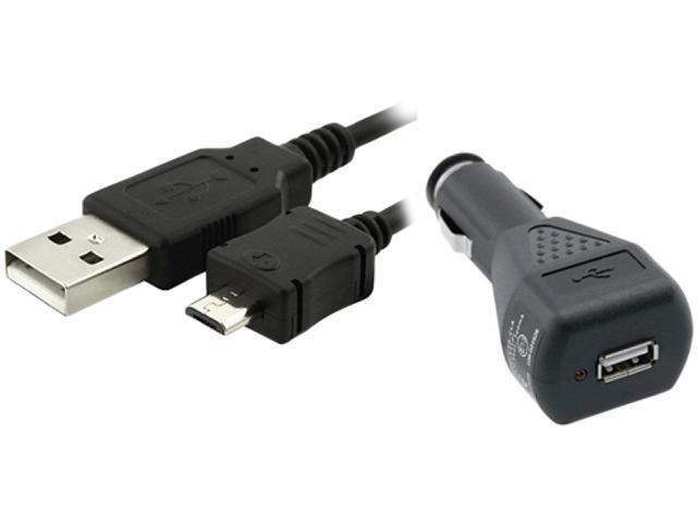 Insten Car Charger + USB Cable Compatible with Samsung Galaxy S3 SIII i9300 IV i9500 S4 Epic Touch 4G