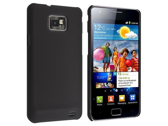 Insten Black Slim Hard Phone Case + Black Premium Headset For Samsung Galaxy SII S2 i9100