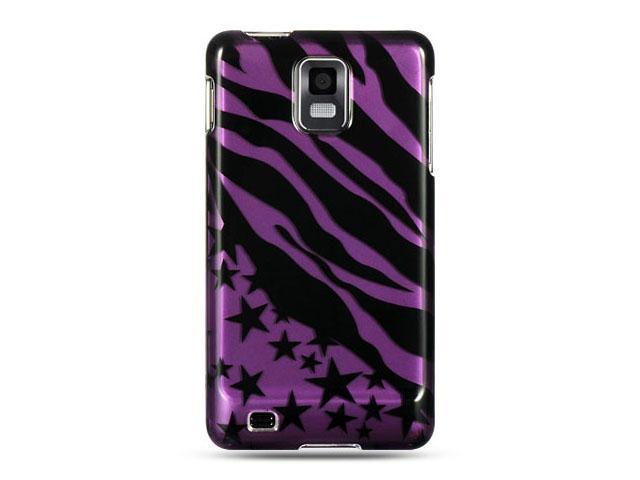 Samsung Infuse 4G I997 Purple with Zebra and Star Design Crystal Case