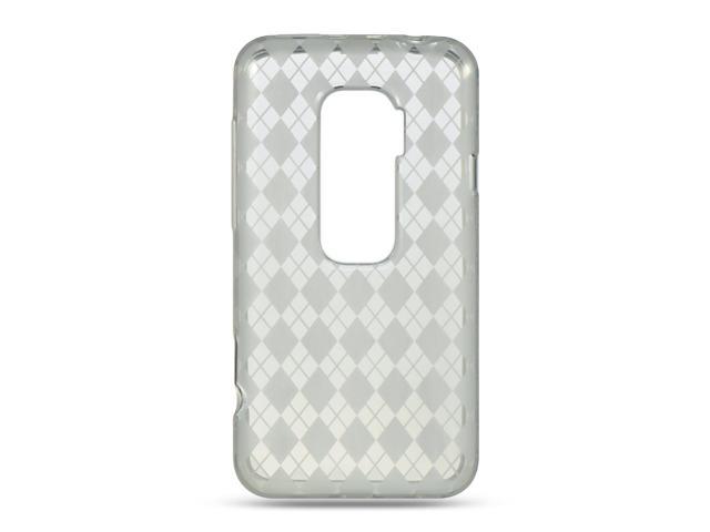 HTC EVO 3D Clear Checker Design Crystal Skin