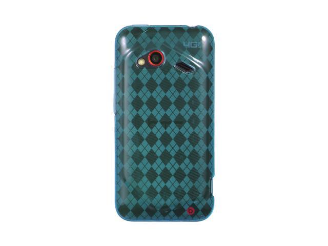 HTC Droid Incredible 4G LTE Blue Checker Design Crystal Skin