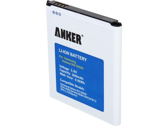 Anker 2600mAh Li-ion Battery for Samsung Galaxy S4, I9500, I9505, M919 (T-Mobile), I545 (Verizon), I337 (AT&T), L720 (Sprint), R970 (U.S. Cellular/MetroPCS), Not for Galaxy S4 Active