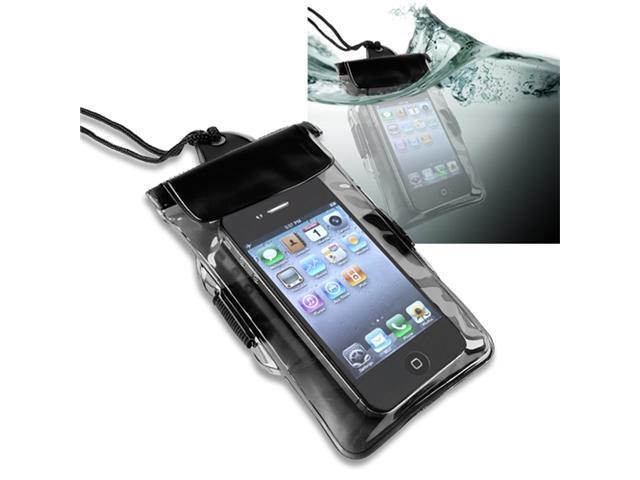 Insten 2-in-1 Black + Blue Waterproof Bag Case For iPhone 5 / 5s / 5c / 4 / 4s 906719