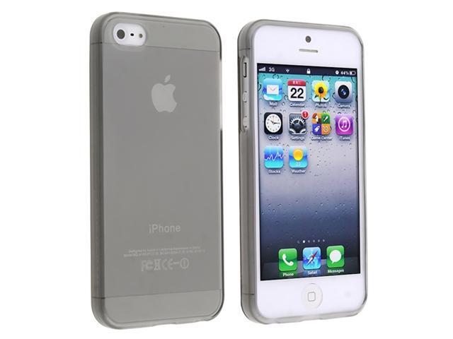 Insten 6 Clear Frost Smoke+Blue+Purple TPU Case+Film+Car+AC Travel Charger For iPhone 5