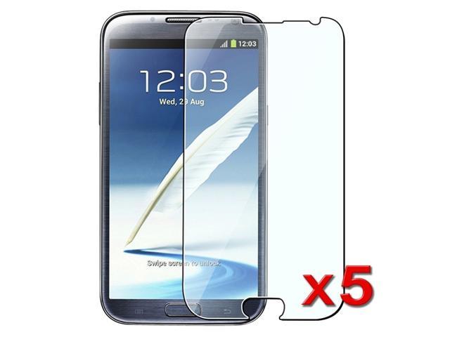 Insten 5 Packs Reusable Screen Protector Compatible with Samsung Galaxy Note 2 N7100